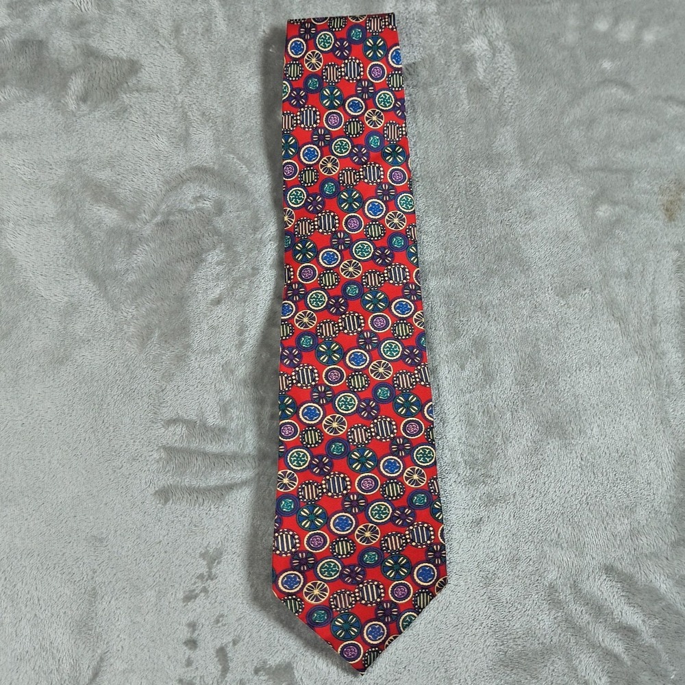 Vintage Christian Dior Monsieur Tie Mens 56.5x3.75 Geometric Abstract Colorful